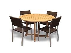 42-Inch Table, 4 Silver Sidechairs