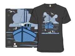 Albatross and Fishing Boat