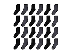 24 Pairs Kids Athletic Crew Socks