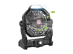 Camping Fan with LED Lantern
