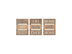 Elements Light Wood Plank Wall Plaques w