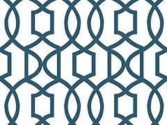 Navy Grand Trellis Peel and Stick Wallpaper