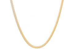 18K Gold Plated Herringbone Necklace