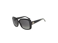 Gucci GG Black and Gold Oversized Butterfly Sunglasses