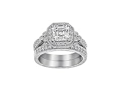 Amazon Essentials (SZ 7) Ring Asscher Platinum