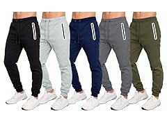 Mens Fleece-Lined Zip Joggers (S-3XL)