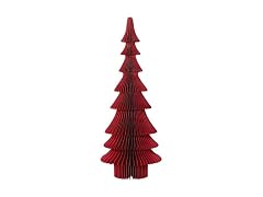 Honeycomb Paper Christmas Trees Red