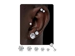 SUNYGAI Cubic Zirconia Earrings Studs