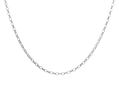 18in 14K White Gold Anchor Necklace