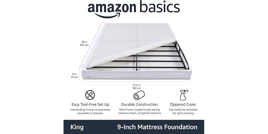 Amazon Basics Smart Box Spring Bed Base