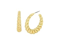 Steve Madden Croissant Hoop Earrings