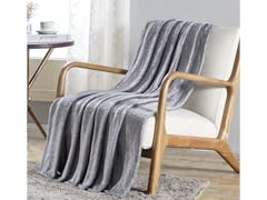 Ultra Soft Microplush Embossed Scroll Pattern Throw