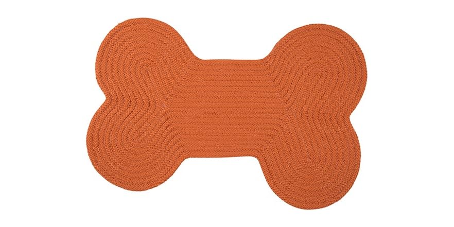 Orange Dog Bone Solid Rug - 3 Sizes
