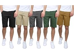 2Pk Asst Mens Stretch Chino Shorts