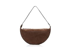 AllSaints Halfmoon Suede Shldr, Fango Brown