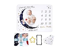 2-Pack Fleece Baby Milestone Blanket