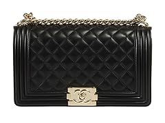 Chanel Boy Black w/ Light Gold Hardware, Medium