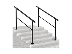 LOVMOR 2 Pack 5 Step Hand Rails for Outdoor Steps