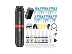 Tattoo Gun Kit with Wireless Rotary