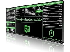 Excel Shortcut Gaming Mouse Pad- 31.5" x 11.8"