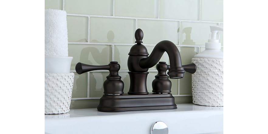 Centerset Bathroom Faucet, Bronze