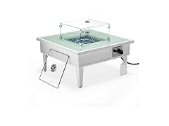 LeisureMod Walbrooke Modern Outdoor Square Fire Pit Table