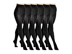 Angelina Plus Size Interior Thermal Tights 6Pk