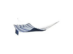 Sunnydaze Quilted Fabric Double Outdoor Hammock Catalina Beach