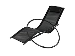 Sunnydaze Orbital Folding Zero Gravity Rocking Lounger w/ Pillow