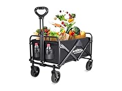 Heavy Duty Folding Wagon Cart with Wheels (Open Box)