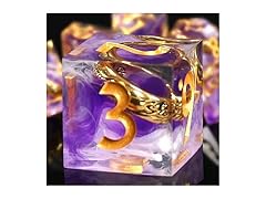 7PCS Dice Set DND,Gold Ring Dice Set