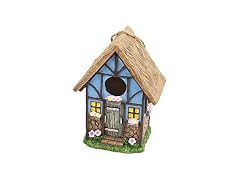 8.2" Resin Blue Cottage Bird House