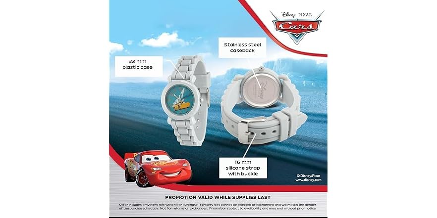 Disney Pixar Cars Watch Kids Grey