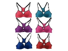 6Pk Solid Color Bras