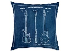 Bass Guitar Throw Pillow