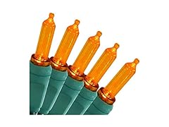 Sunnydaze Decor Smooth LED String Lights Orange