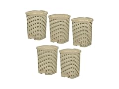 Superio 1.5 Gal Step-On Trash Can Beig 2