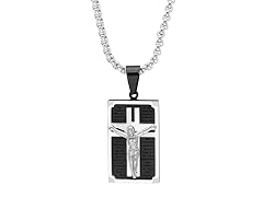 Two Tone Prayer Dog Tag - 24"