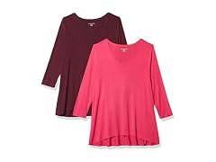 Amazon Essentials Women 2-pack 3/4 Sleeve Tee