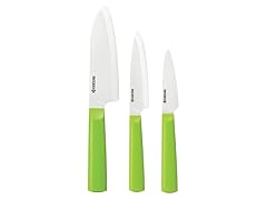 Kyocera 3-PC INNOVATIONwhite Green/White Ceramic Knife Set