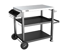 NUUK 3-Shelf Rolling Outdoor 20" x 32" Movable Grill Cart