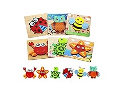Montessori Toys 6 Animal Shape Jigsaw Puzzles