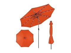 Giantex 10ft Outdoor Patio umbrella with Solar Lights