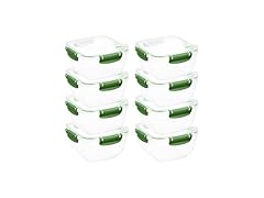 Superio Pack of 8 Plastic Food Storage Containers 