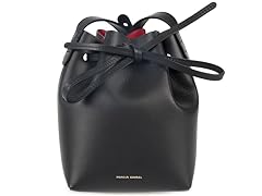 Mansur Gavriel Black Leather Mini Bucket Handbag
