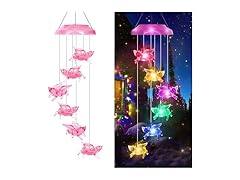 Solar Pig Wind Chimes with LED Lights