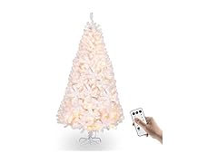 VINGLI 6ft Pre-lit Artificial Christmas Pine Tree