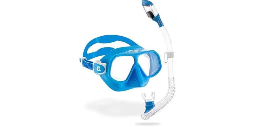 Combo cressi marea jr & mini dry para snorkeling clear /azul en México