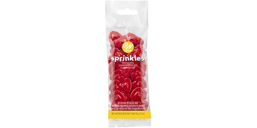 Springles Condition Wilton Red Heart Shaped Sprinkles