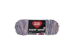 RED Heart E300.3972 Super Saver Yarn, Mulberry Mix